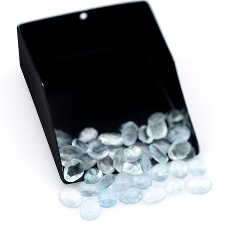 Aquamarine Loose Stone Beads Cabochon Brilliant Rose Cut Oval Shape