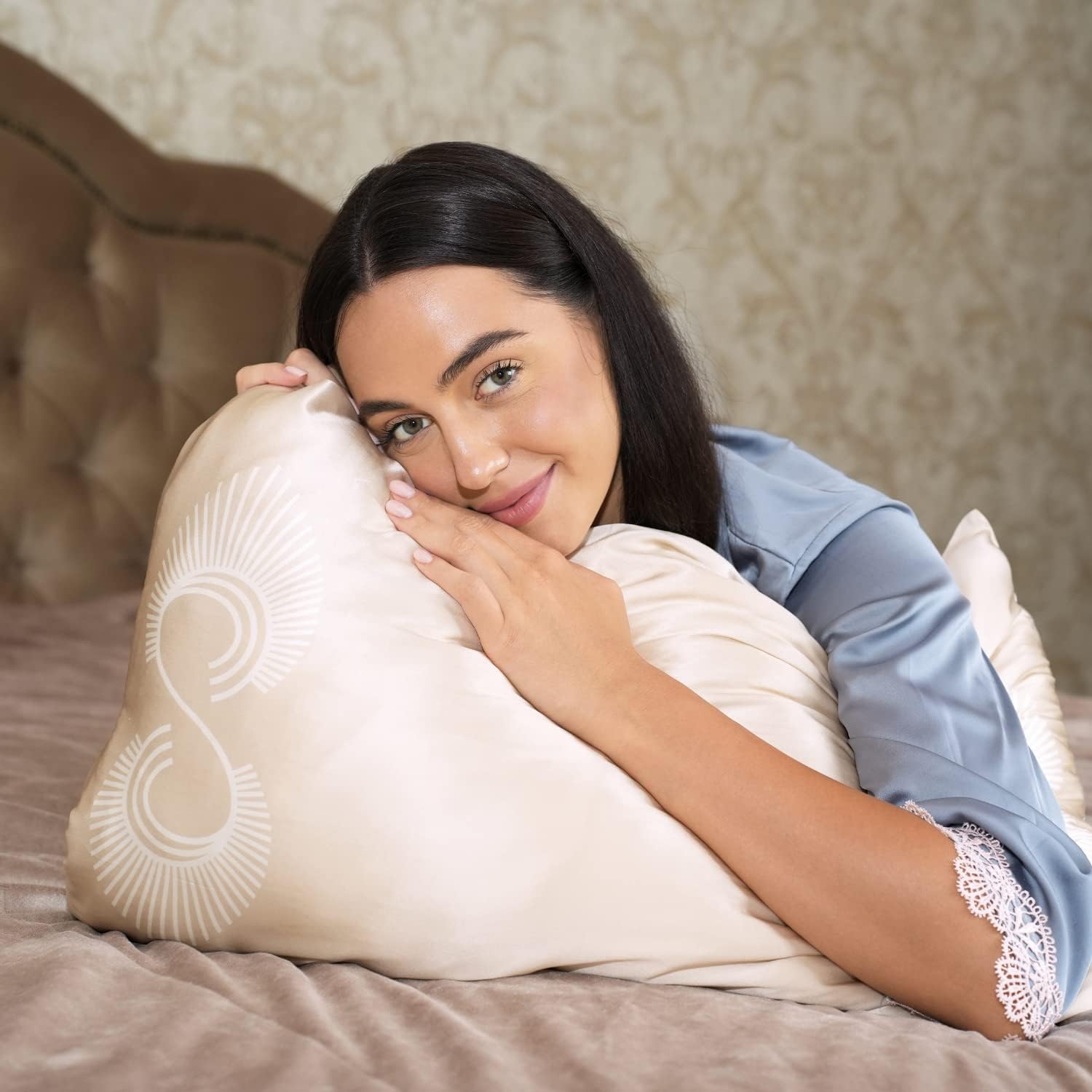 Organic Mulberry Silk Pillowcase 19 Momme, 50 x 70, Infinie Collection, for Brittle Fine, Damaged Hair, Alternative to Scarf - Image 3