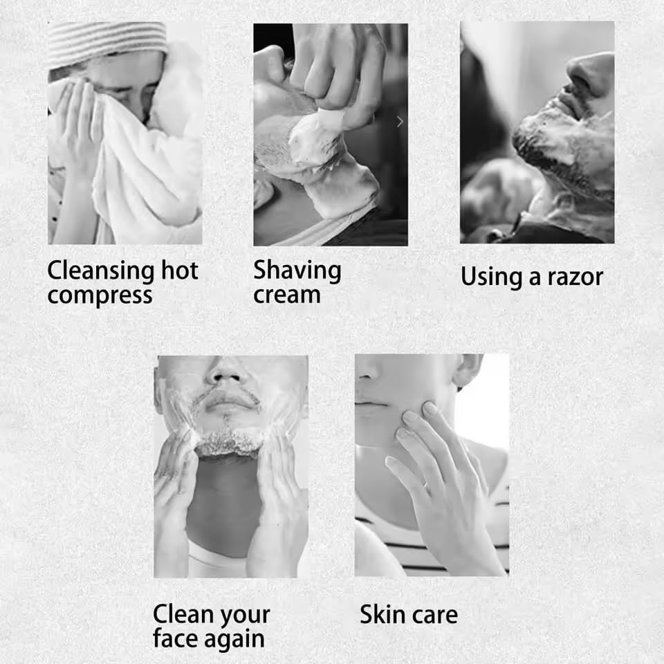 Men's Shaving Mug Man's Plastic Serving Bowls with Handle Soup Bowl 4.33" Barber Cleaning Soup Cup Beard Care Foam Mug Bowl for Razor Facial Bristle Hair Salon Shave