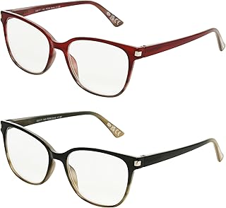 Foster Grant womens Dakota 2-pack Reading Glasses Cat-Eye Reading Glasses