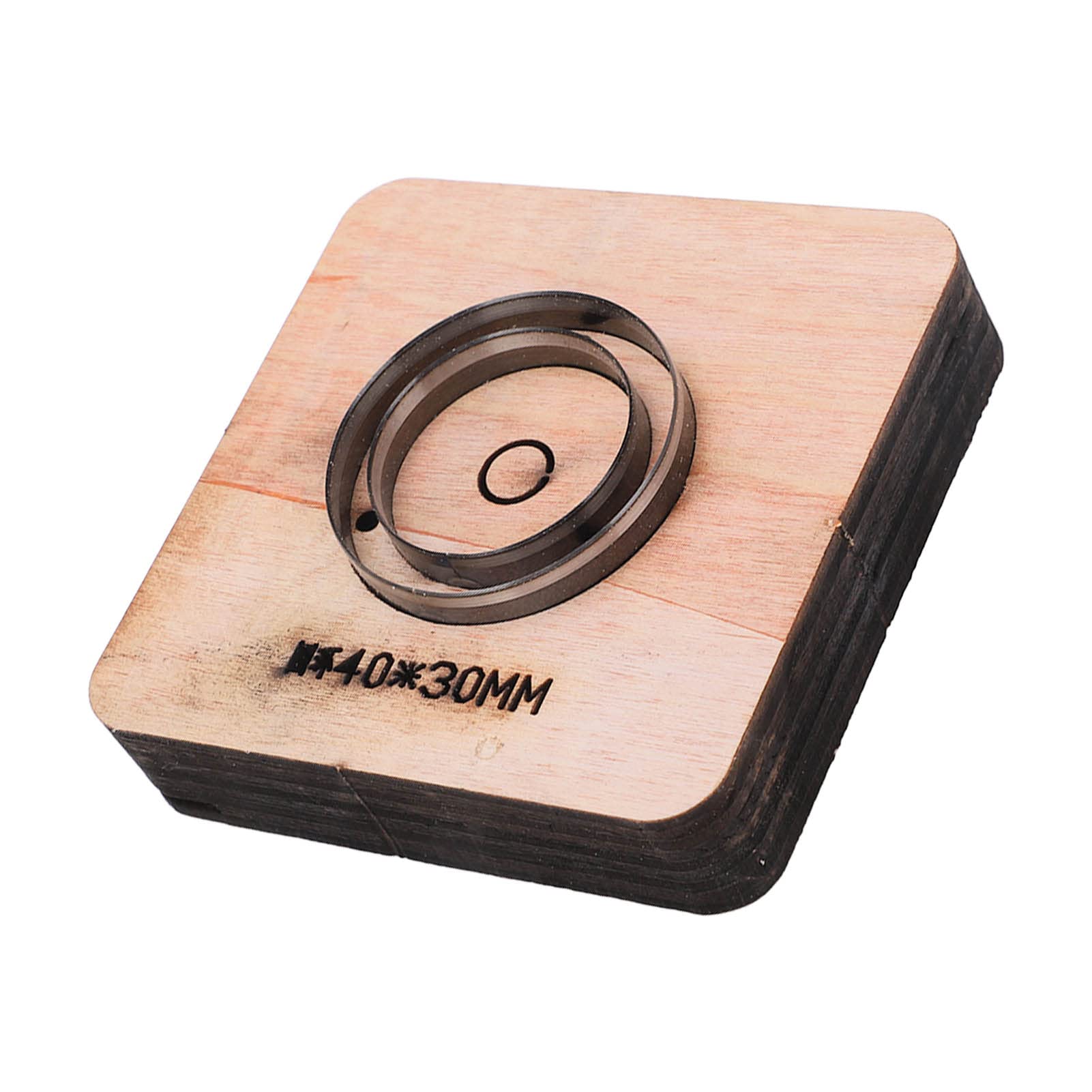 Leather Metal Cutting Die, 40x30mm Round DIY Stamping Punching Cut Mold  Alloy Steel Circular Ring Cutting Die with Birch Wood Bottom Plate for  Leather