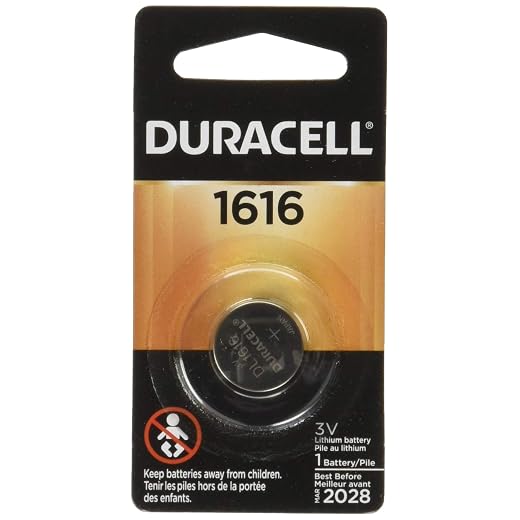 Duracell DL1616BPK Lithium Coin Battery, 1616 Size, 3V, 55 mAh Capacity (Case of 6)