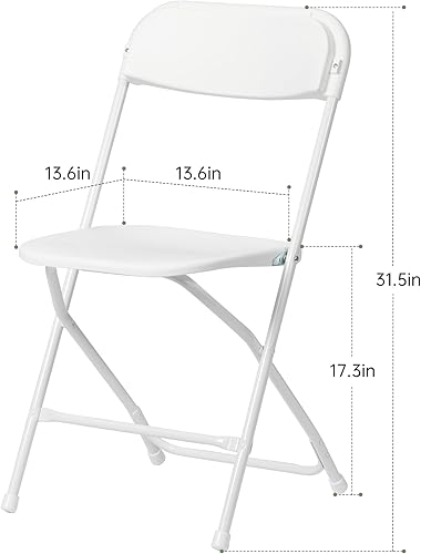 Miniatura 3 de Silla plegable de plástico de 10 piezas, silla comercial portátil, sillas plegables de plástico de alta calidad con capacidad de 350 libras, silla