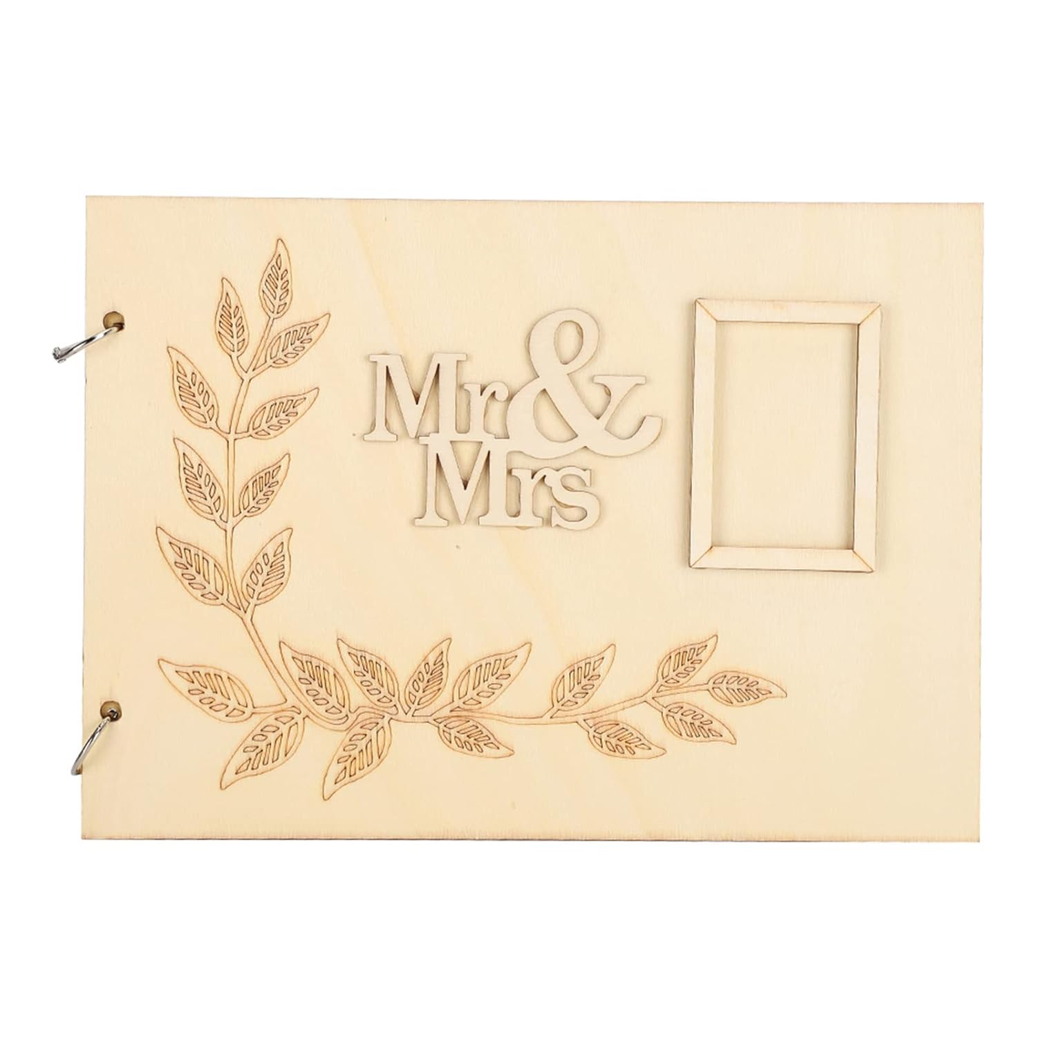 Buy Wedding Guest Book, Wooden Wedding Guest Book Album Message