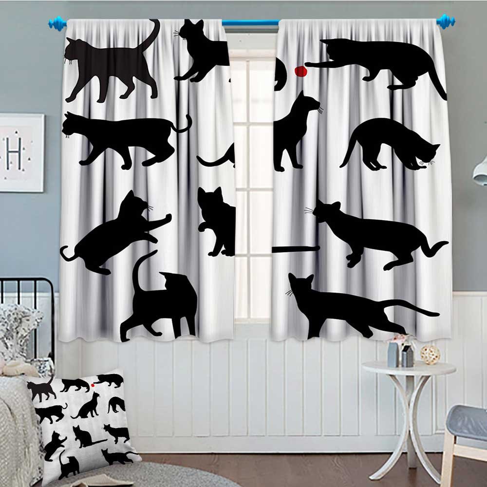 Cat Bedroom Curtains Curtains & Drapes