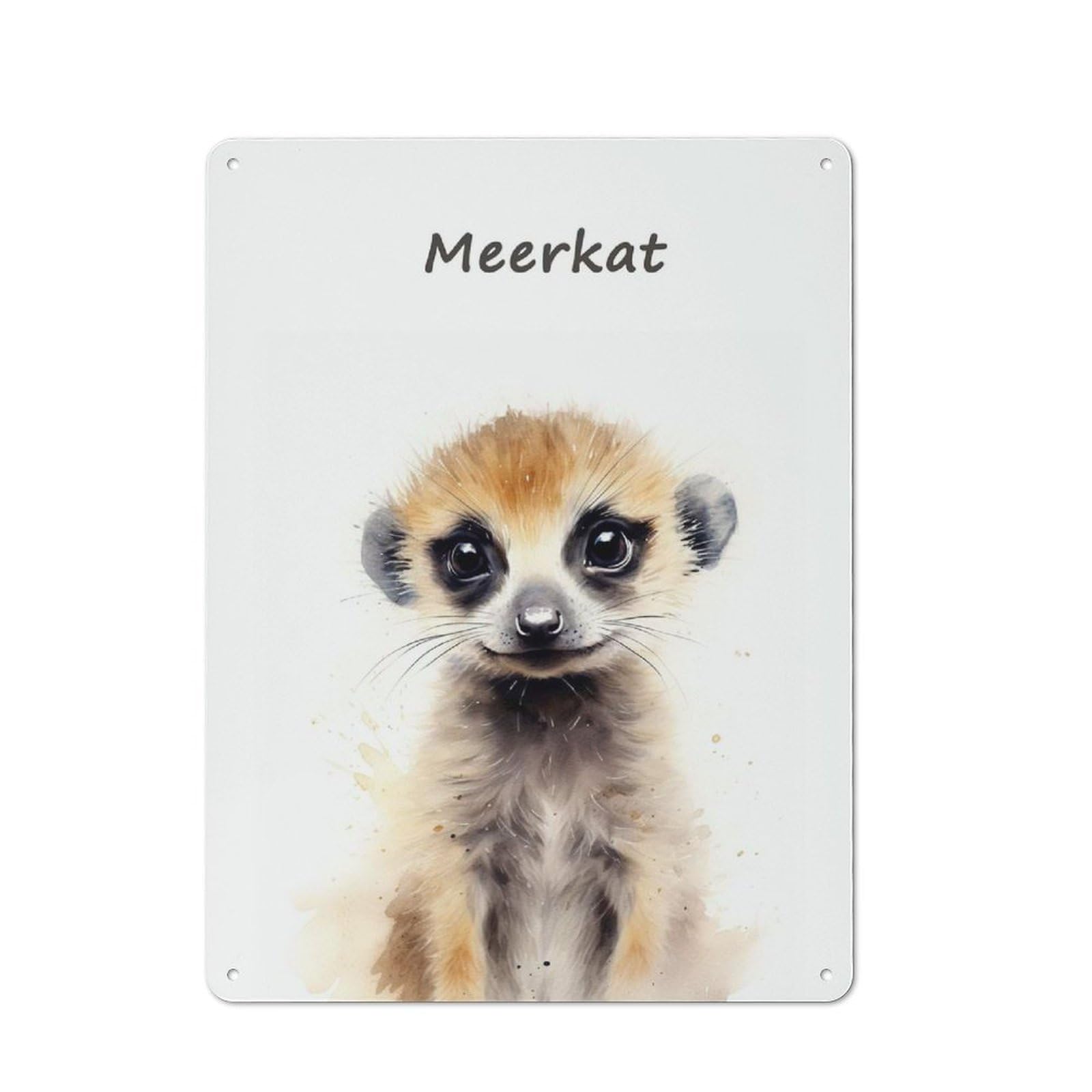 Junmoney Meerkat Animal Safari Metal Wall Sign 40X30cm Featuring For Home Bar Wall, Suited To Bar Sign Collectors