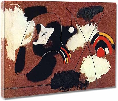 Joan MiroPainting2Framed Canvas Paintings Wall Art Abstract Canvas Poster and Prints for Bedroom and Living Room Home Decor Ready to Hang62x86cm-24x34inch-Framed