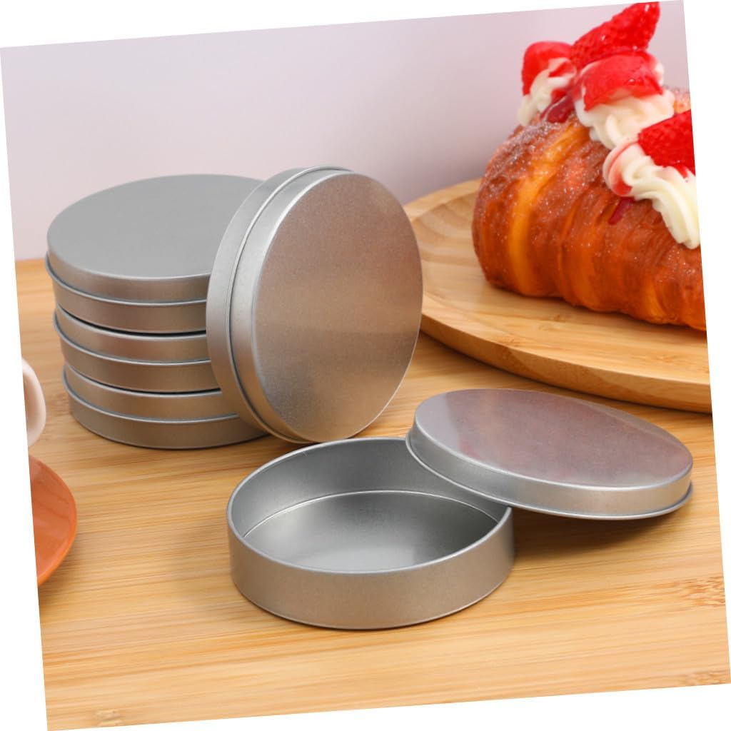 12pcs Metal Candy Tins with Lids Round Storage Containers for Treats Crafts and Versatile Jars for Cookies Candies and Molds Decorative and Portable Design