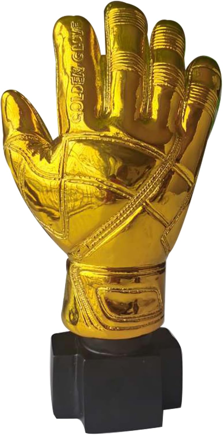 Angoily Gold Gloves Trophy Award Trophies Shape Soccer Match Award Cups Goalkeeper Trophy Winner Trophys for Theme Party Office