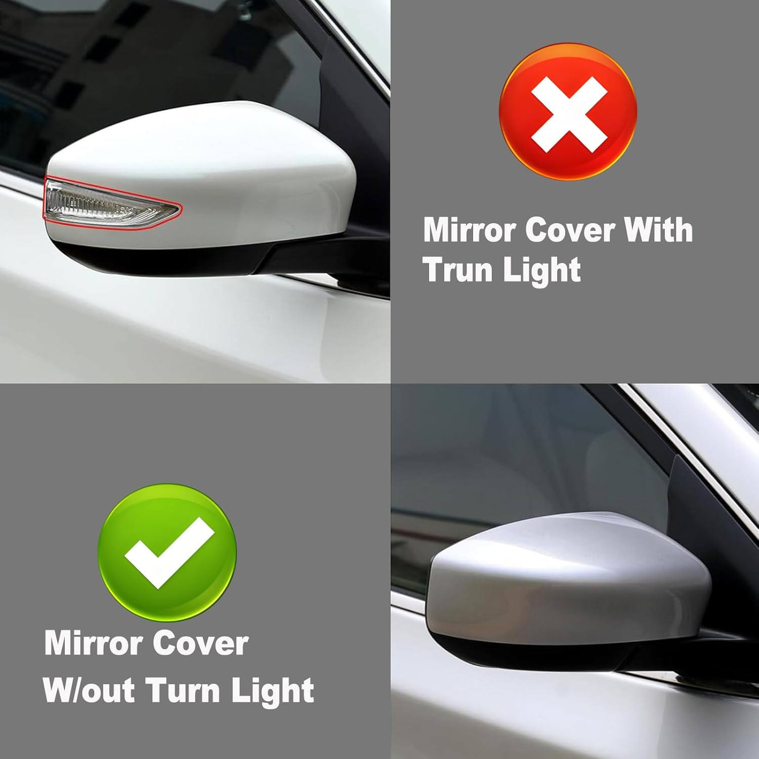 Gloss Black Side Mirror Cover Cap Fits For Nissan Sentra 2013 2014 2015 2016 2017 2018 2019 Replace 96374-3TH3A 96373-3TH3A