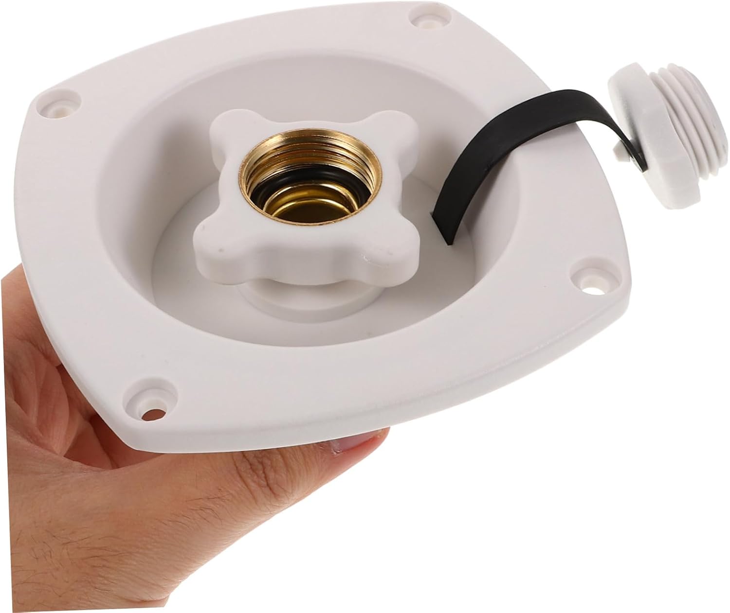 Mikinona Inlet Replacement Cap Tank Inlet Valve Stop Valve Camper Fill Inlet Valve Pp White