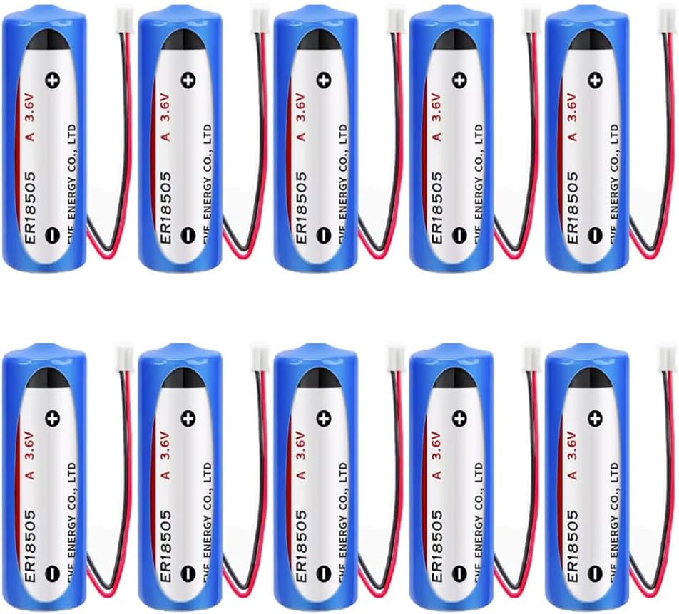 (10-Pack) ER18505 3.6V 4000mAh A Size with 2.0 White Plug Li-SOIC2 Battery PCL Non-Rechargeable Lithium Battery