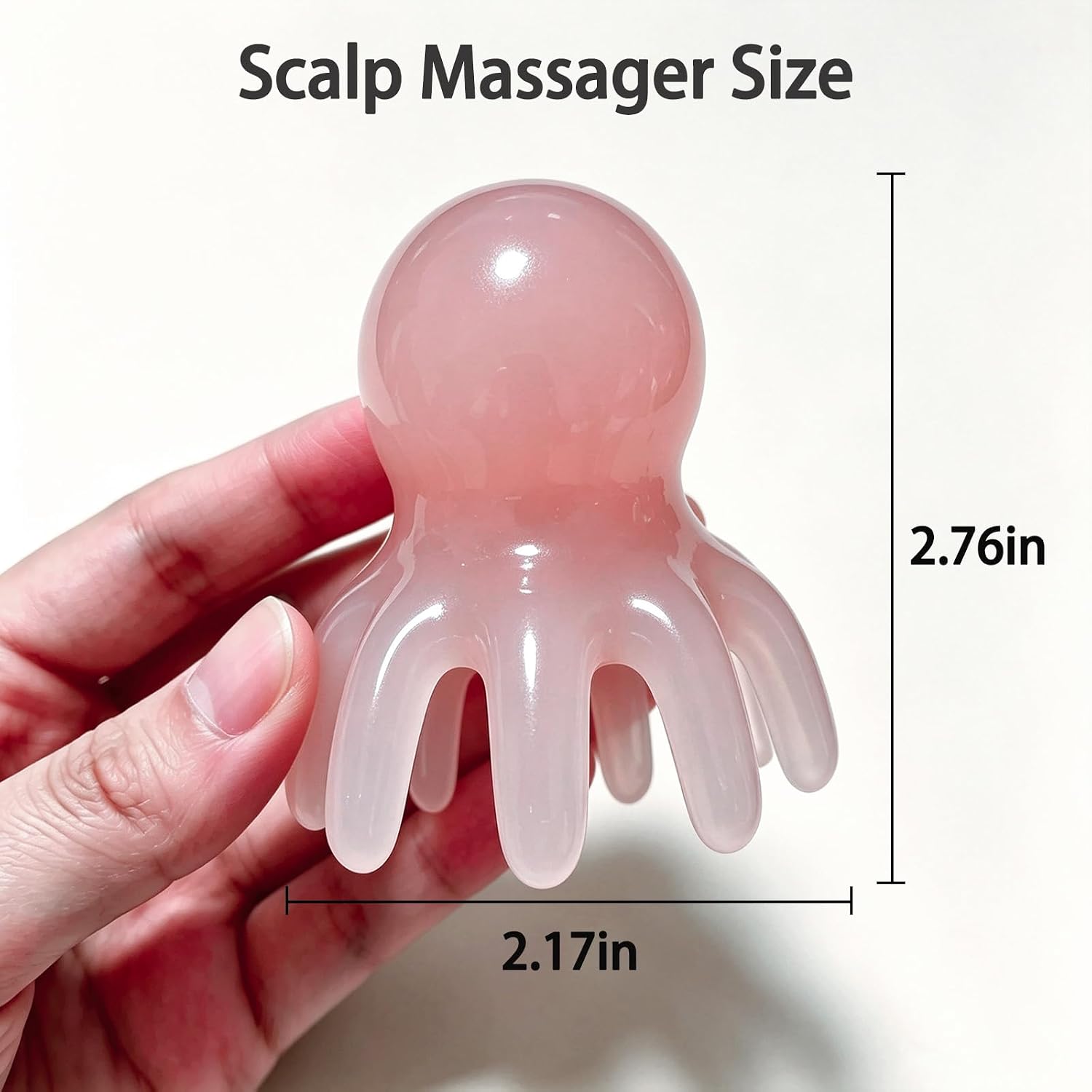2Pcs Octopus Head Massager Scalp Massage Comb & 2Pcs Roller Bottles, Resin Smooth Gua Sha Tool for Stress Relief, Fatigue Relaxation, with Storage Bag