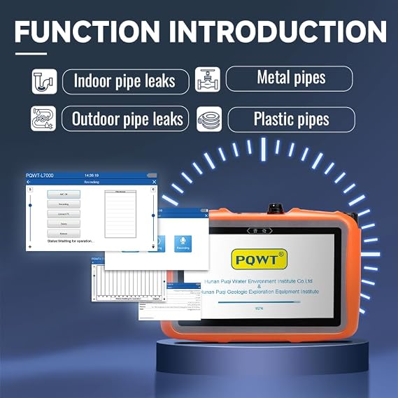 Water Leak Detector 16.4ft Depth for Outdoor Pipe - PQWT L2000