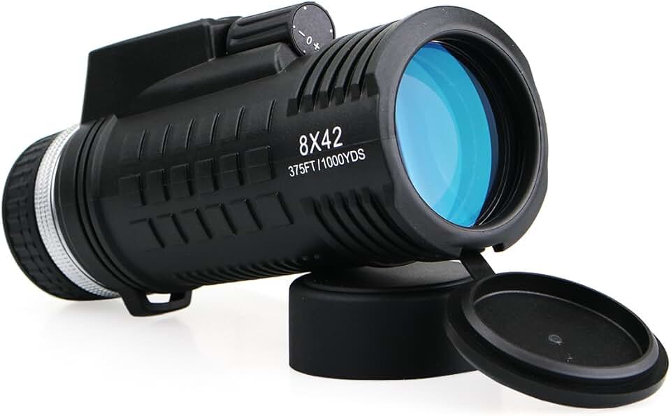 Monóculo SVBONY SV42 8x42 para adultos, monóculo compacto com bússola e telêmetro integrados, à prova d'água e antiembaçante (FMC), telescópio para observação de pássaro