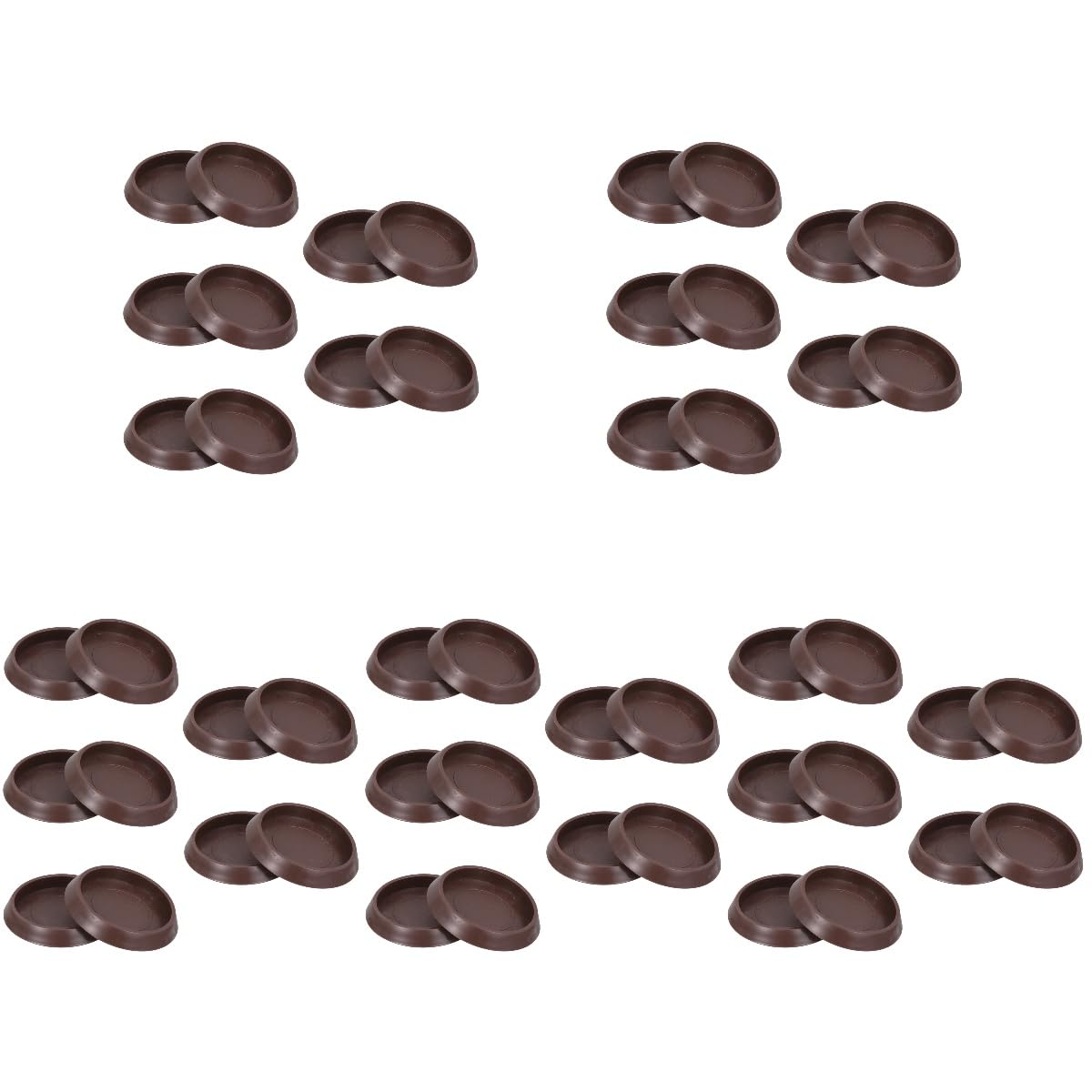 5 Sätze Anti-schlupf-zaubernde Cup Rad Rutschfeste Möbelpads Rollen Für Möbel Runde Rollenbecher Für Hartholz Anti-rutsch-möbelpolster Plastik Coffee 10 Stück * 5