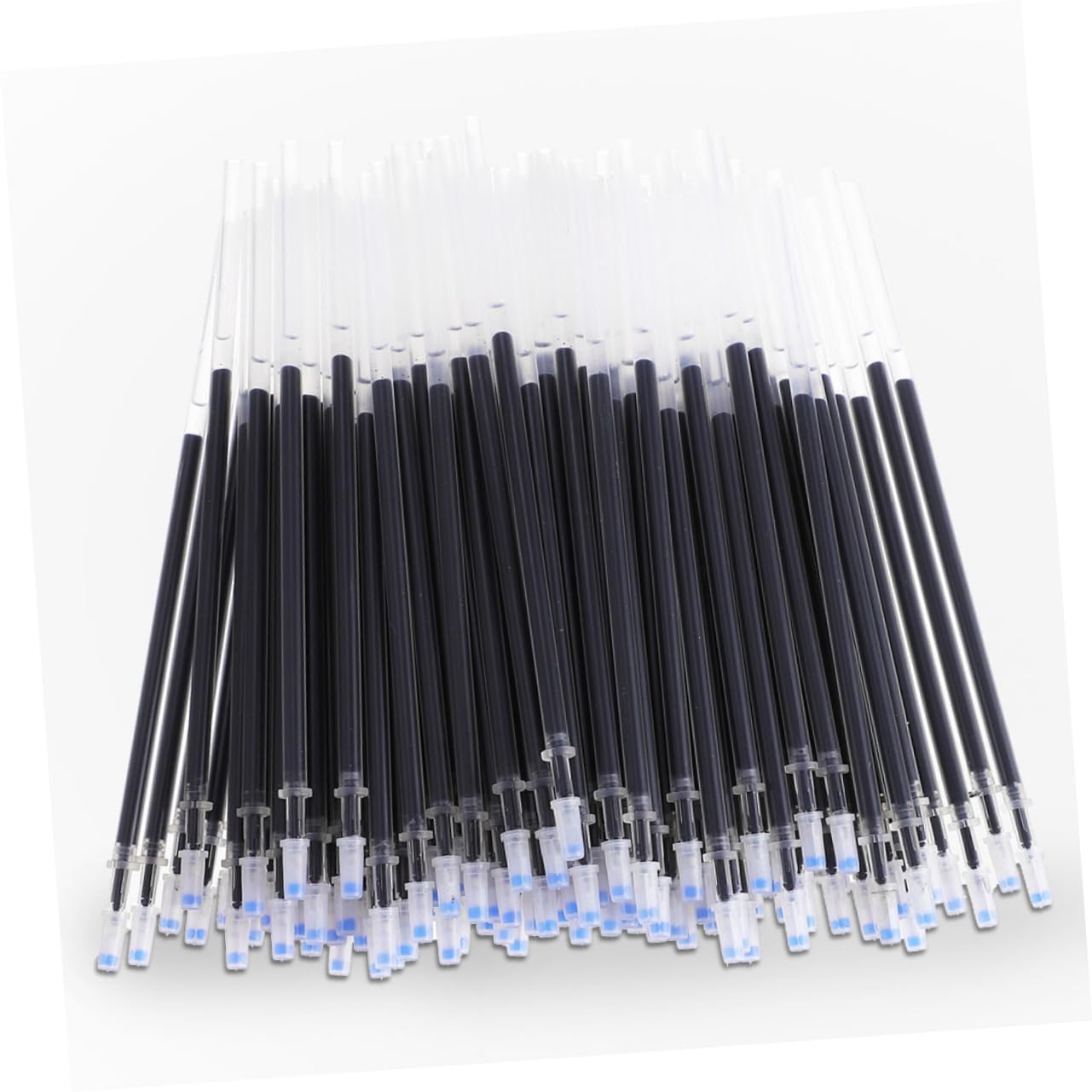 SHINEOFI Recargas de Bolígrafo de 0,5 Mm 200 Unidades Tinta Negra Plástico Transparente para Oficina y Estudio