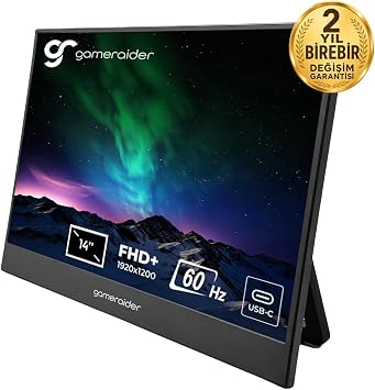 GameRaider P14 14 in  60Hz Full HD+ IPS Ta nabilir Monit r   2 Y l Birebir De i im Garantili