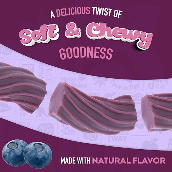 Wiley Wallaby Huckleberry Licorice Candy, Soft & Chewy, 10oz, 1Pk