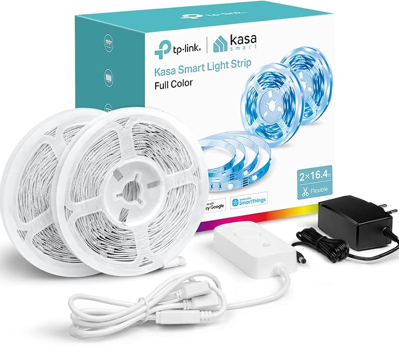 Kasa Smart LED Light Strip, RGB, 32.8ft, Multicolor, KL400L10