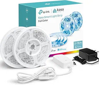 Kasa Smart LED Light Strip, RGB, 32.8ft, Wi-Fi, Works with Alexa & Google Assistant