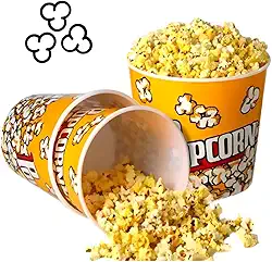 kit 2 Balde De Pipoca Tamanho 18cm x 18cm 3 Litros Para Pipoca Filme Decorado Tamanho Grande