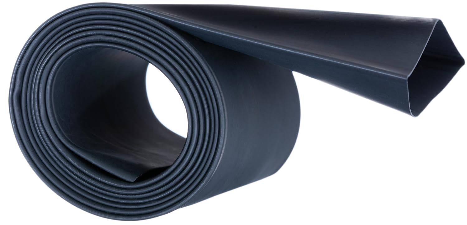 YoiYee Black Heat Shrink Tubing - 25mm Diameter, 2:1 Shrink Ratio, 42mm Flat Width, 2m Length Cable Sleeve - Image 4