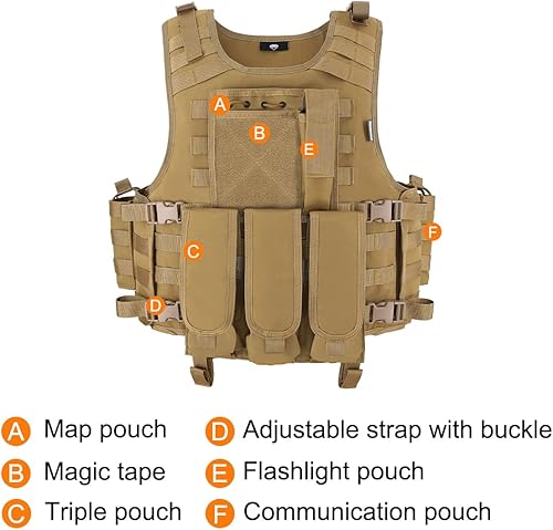 Miniatura 9 de Tactical Vest Airsoft Painball Vest Outdoor Equipment for Men