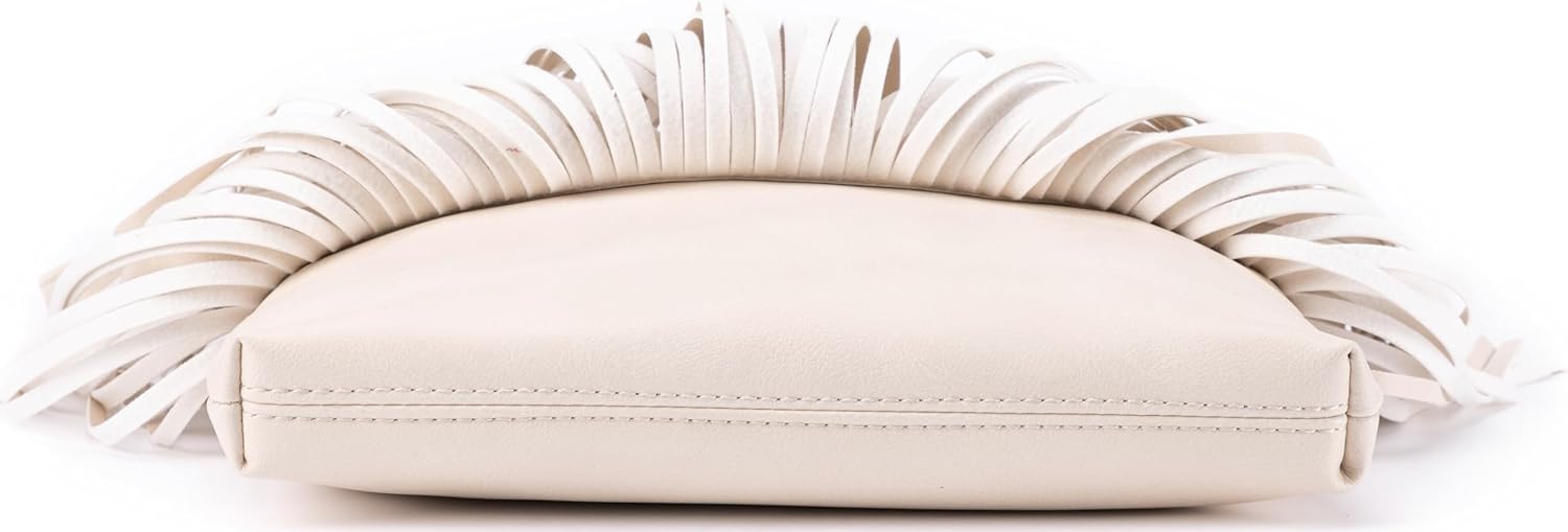 B BRENTANO Vegan Fringed Crossbody Bag with Studs - Image 4