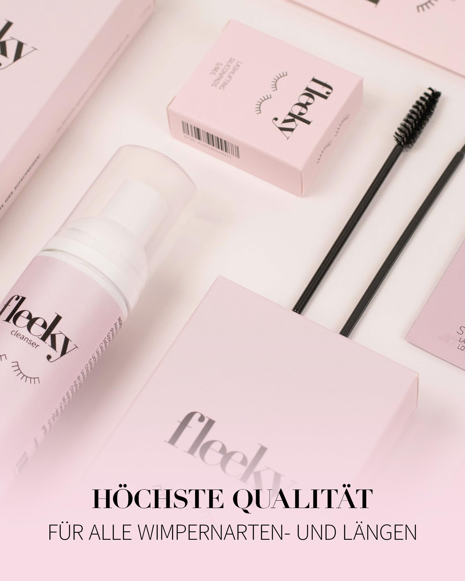 Fleeky Lash Lifting Set - Wimpern Lifting Set - lässt Natürliche Wimpern Länger Wirken - Schonend & Einfach - hält bis zu 6 Wochen - Made in EU