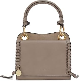 See by Chloe Women's Tilda Mini Crossbody Handbag Suede Leather Motty Grey, Motty Grey, Large
