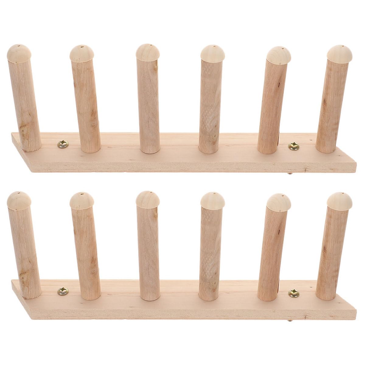 Étagère murale escalier pour chat en bois naturel de 27 cm - Lot de 2 perchoirs d'intérieur robustes