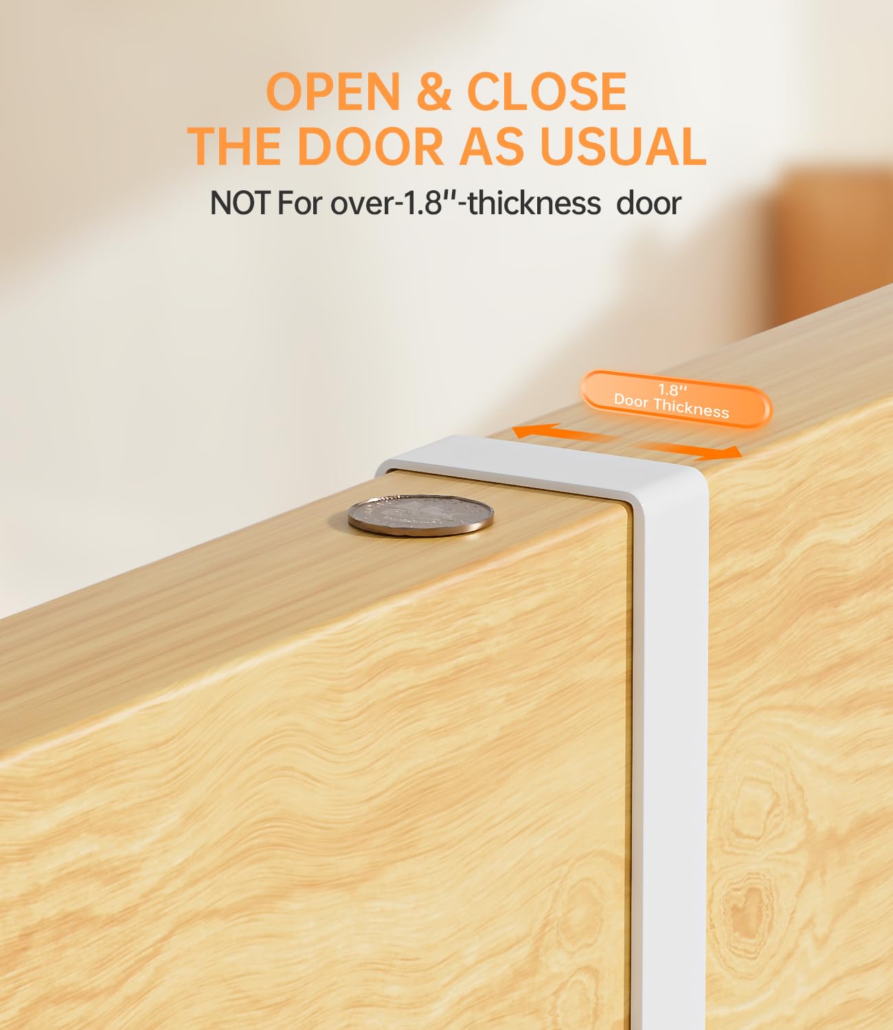 Over-the-Door Broom Holder with Hooks - Stainless Steel -4