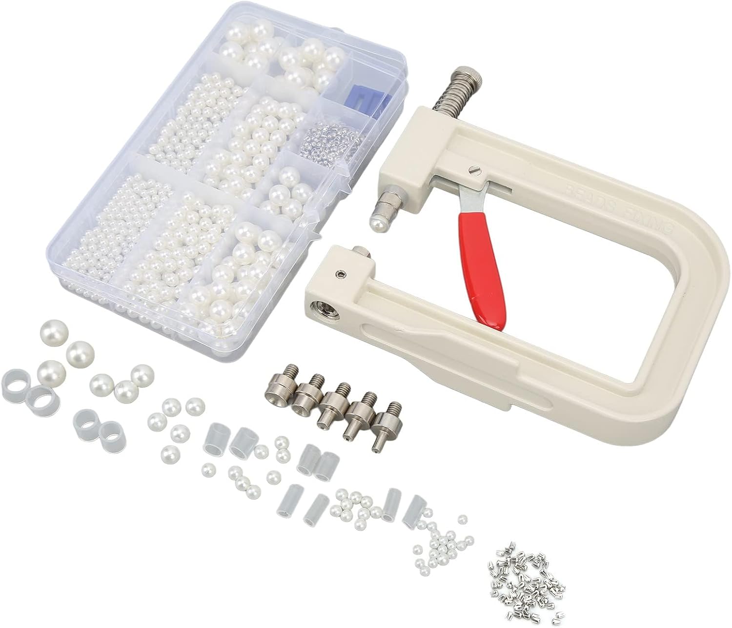 Manual Pearl Setting Machine Pearl Setting Machine Kit Machine Pearl Rivet Studs Set with Hand Press Machine Pearls Accurate Positioning Manual Pearl Setting Machine for DIY Crafts Pearl Setting Mach