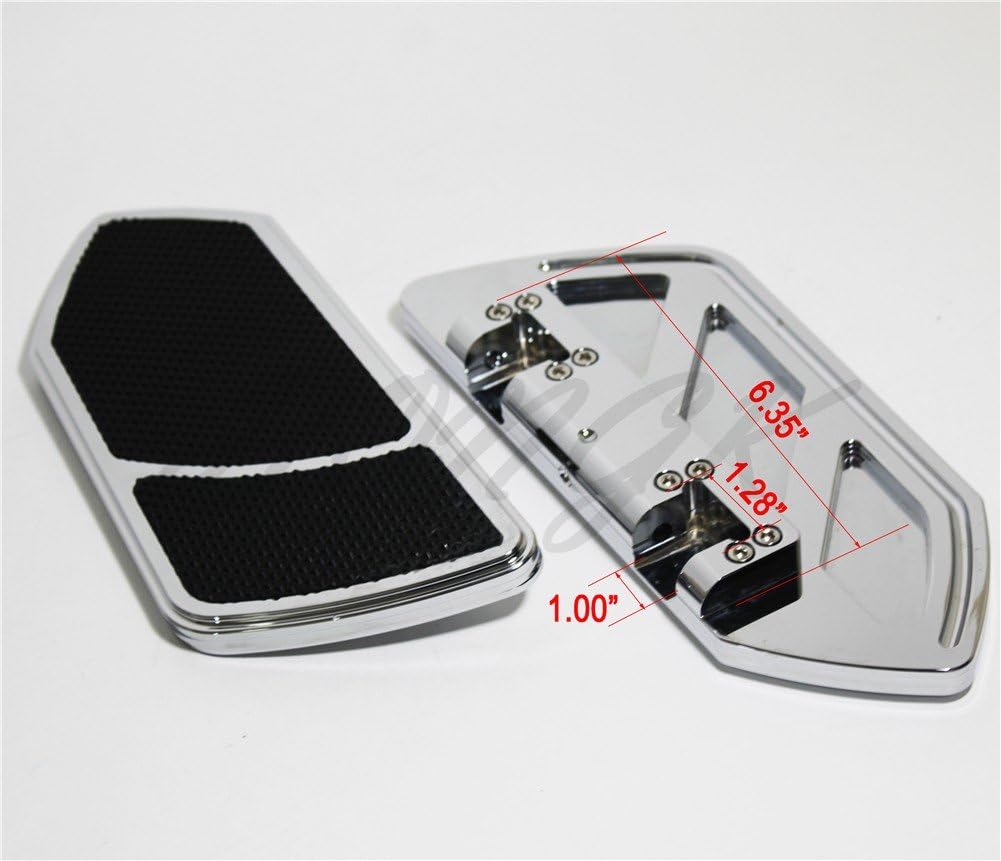 HONGK- Chrome Billet Rear Passenger Foot Board Floorboard Compatible with H-D Touring Road King [B077FPFTGR]
