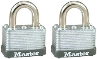 Master Lock 22T Keyed Alike Warded Padlock, 1-1/2 Inch, 2-Pack
