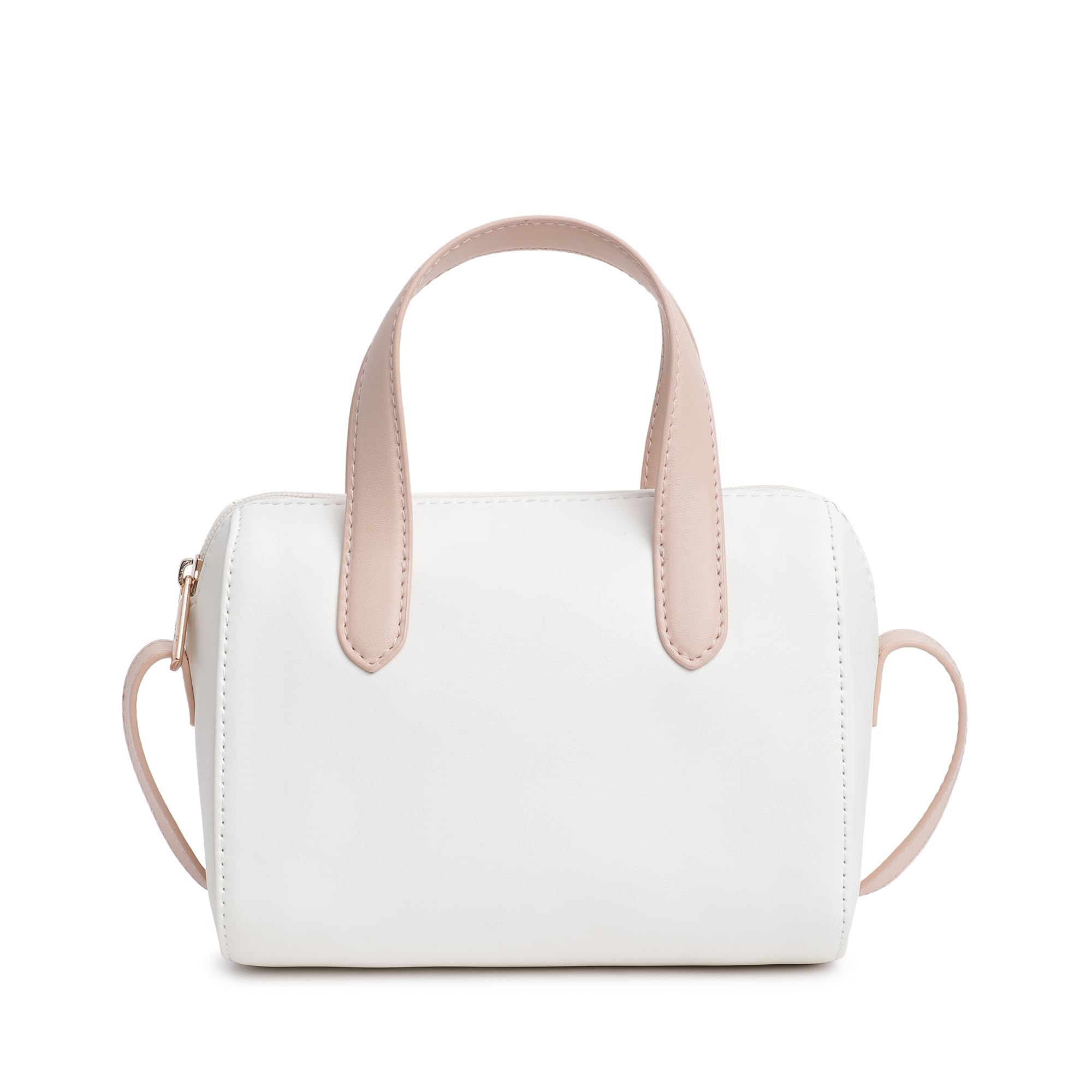 Spacious Sling Bag for Girls | Stylish Crossbody Bag for Girls, Ladies, Women | Minimalistic Bag Made of Faux Leather (Powder Pink)