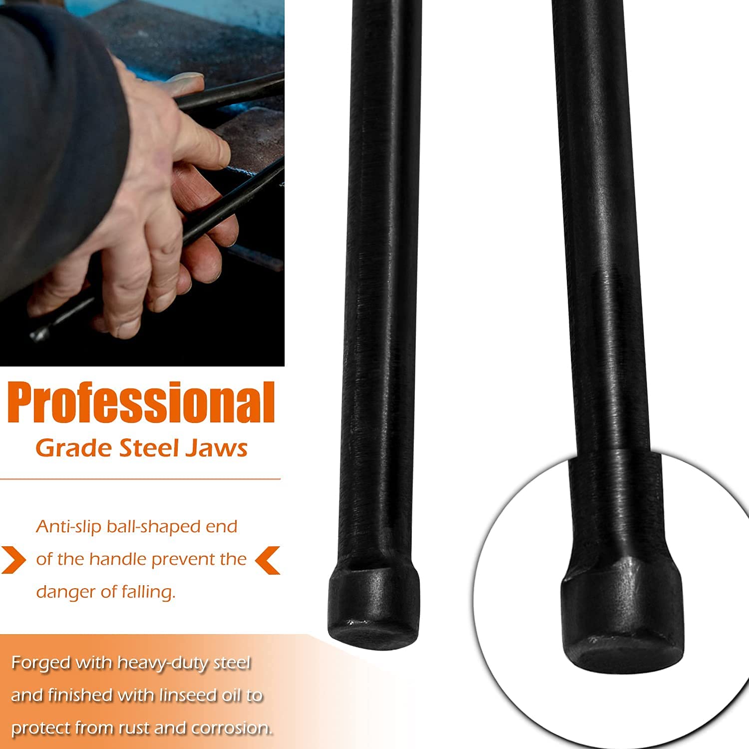 Schlosser Forge Pince à forger Outil Pince à forger 17" Pince à boulonner V-bit forgeage enclume étau couteau faisant pince