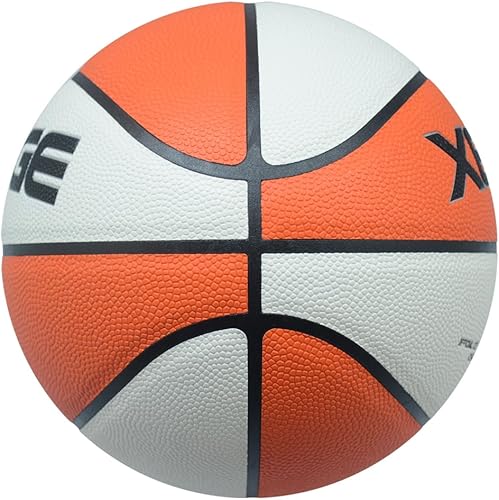 Miniatura 3 de XEDGE Baloncesto 28.5" Tamaño 6 Interior Exterior Cuero Baloncesto Set Naranja