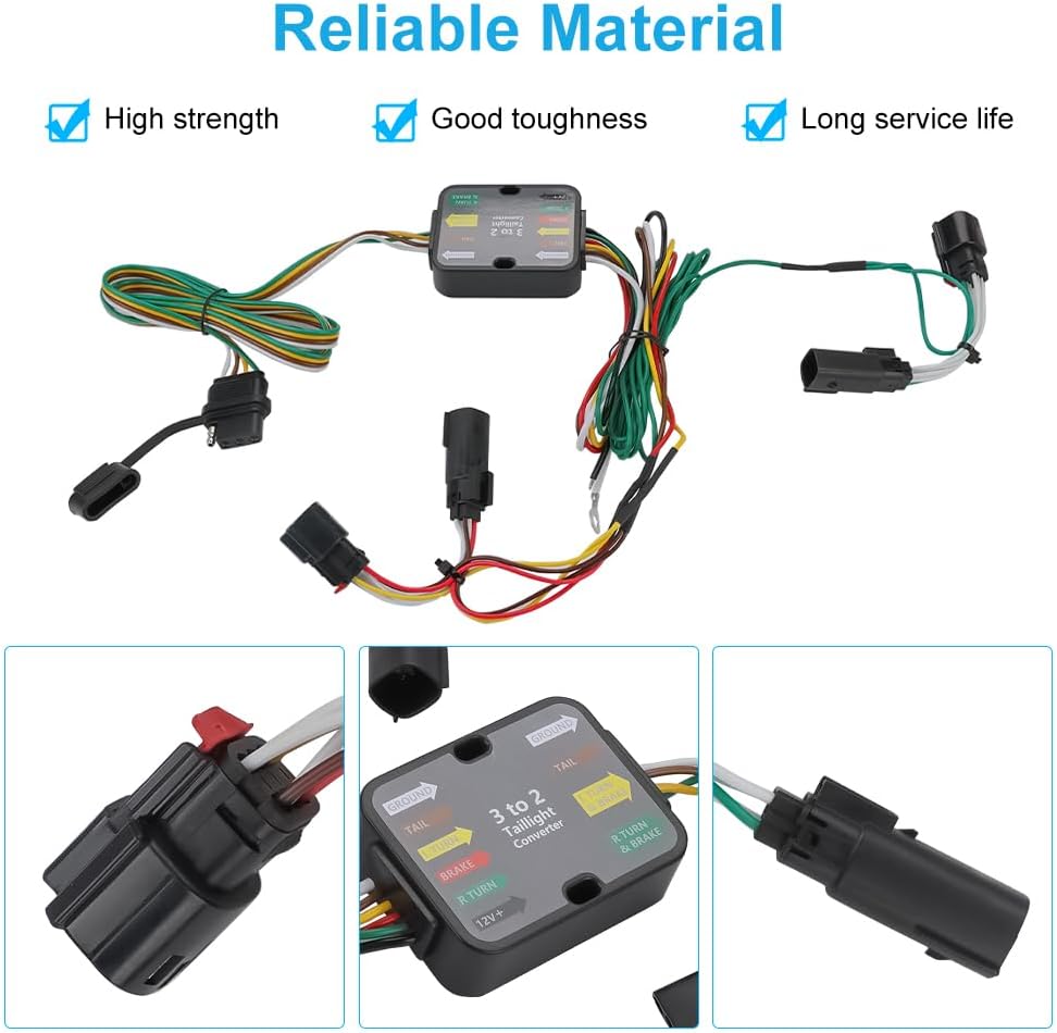 WATERWICH 4-Pin Trailer Wiring Harness Compatible with Ford Edge Limited SE SEL Sport 2011 2012 2013 2014 Replacement for 56120 Trailer Hitch Wiring Harness