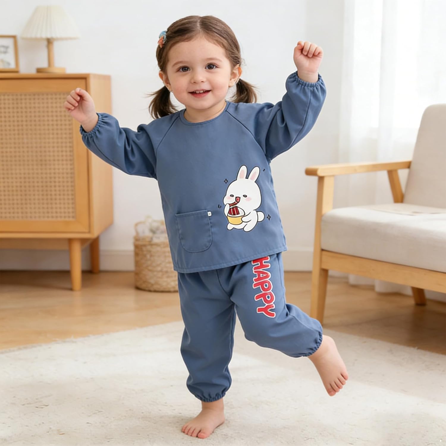 iiniim Multi-Use Kids Protective Suit Adjustable Full Coverage for Outdoor Art and Beach