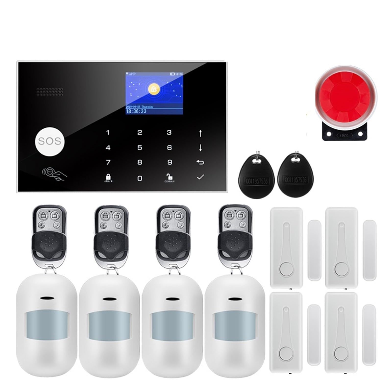 Nessun Canone Mensile Smart Alarm Wireless GSM Sicurezza Domestica Con Di Allarme Antifurto Sensore Movimento(W7B7)