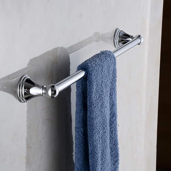 Modern Heavy Duty Towel Bar, Chrome Finish Mounting Hardware Bathroom/Kitchen/Restroom Hanging,24-inch