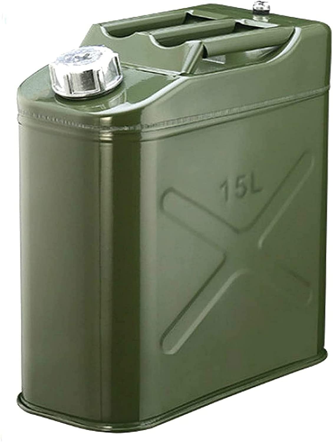 Bidones metálicos para Gasolina, diésel y Combustible con Boquilla Universal. Bidones metálicos para almacenar Combustible, Gasolina, diésel o Aceite (tamaño: 15 l).