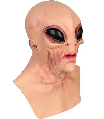 HOTTERCOS Realistic Alien Face Mask Halloween Scary Masks for Halloween Carnival Costume Party Dress Up