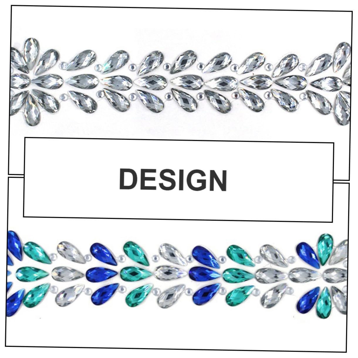 Healvian 10pezzi Adesivi Per Viso e Occhi Con Gemme Strass Glitterate Stickers Acrilico Impermeabili Per Festival e Party Decorazione Unica Per Trucco e