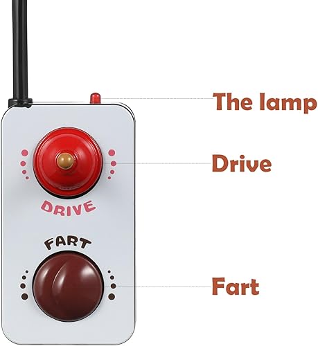 Miniatura 3 de NUOBESTY Poop Car - Taburete de simulación de plástico con control remoto de juguete con acción giratoria y pedos para Halloween, fiesta del día de