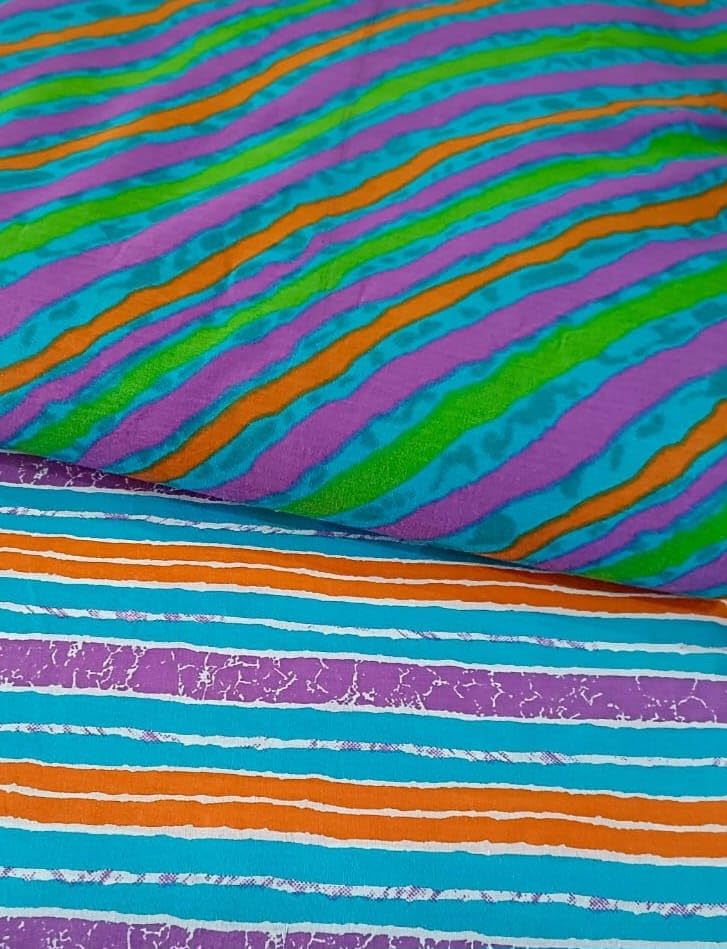 Cotton Printed Fabric Material | Unstitched Cambric Cotton Fabric for Kurti, Dresses, Suit | Top - 2.5 Meters & Bottom 2.5 Meters | Cotton Fabric Suit for Women (leheriya Print Multicolor)-image-43