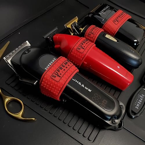 Miniatura 4 de Supreme Trimmer Clipper Grip - Pinzas de peluquero profesionales (5 piezas) bandas antideslizantes SGR55 para cortadora de pelo, agarre para