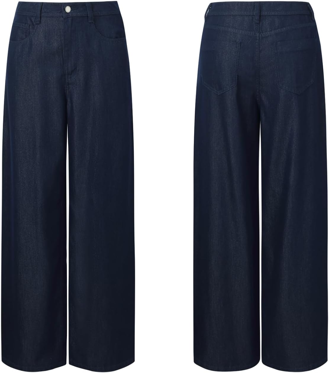 GOELIA Straight Leg Jeans for Women,High Waisted Wide Leg Loose Microelastic Boyfriend Denim Pants